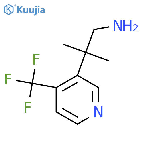2-methyl-2-4-(trifluoromethyl)pyridin-3-ylpropan-1-amine structure