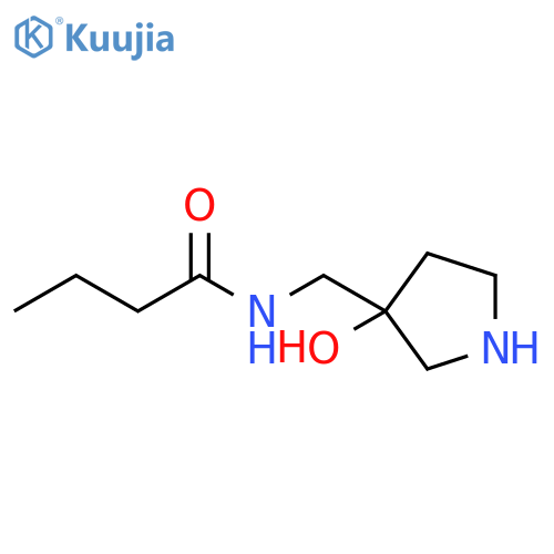 Butanamide, N-[(3-hydroxy-3-pyrrolidinyl)methyl]- structure