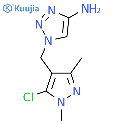 1-(5-chloro-1,3-dimethyl-1H-pyrazol-4-yl)methyl-1H-1,2,3-triazol-4-amine structure
