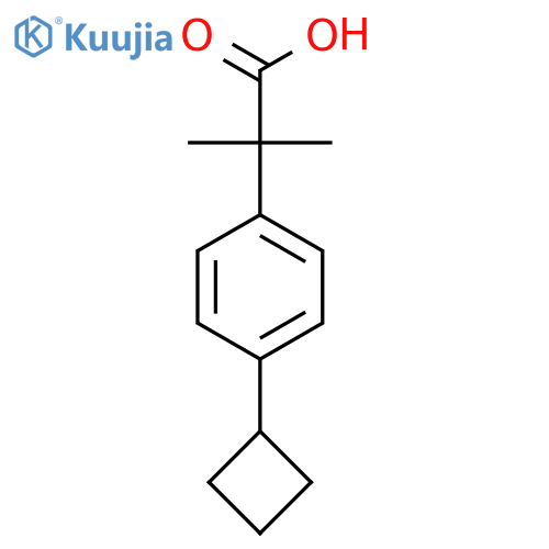 2-(4-cyclobutylphenyl)-2-methylpropanoic acid structure