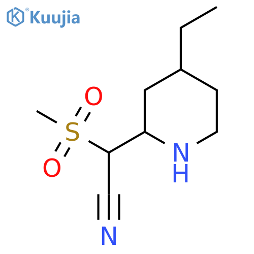 2-(4-Ethylpiperidin-2-yl)-2-methanesulfonylacetonitrile structure