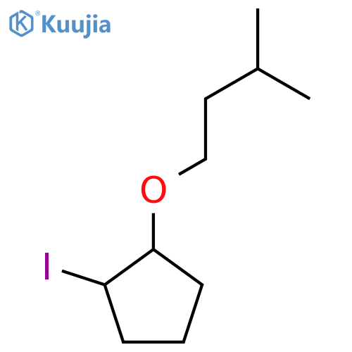 1-iodo-2-(3-methylbutoxy)cyclopentane structure