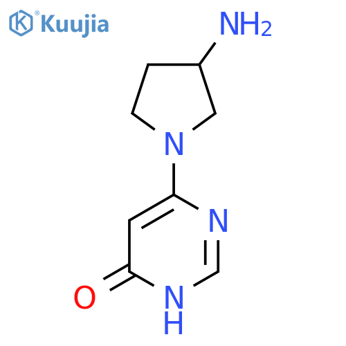 6-(3-Aminopyrrolidin-1-yl)-3,4-dihydropyrimidin-4-one structure