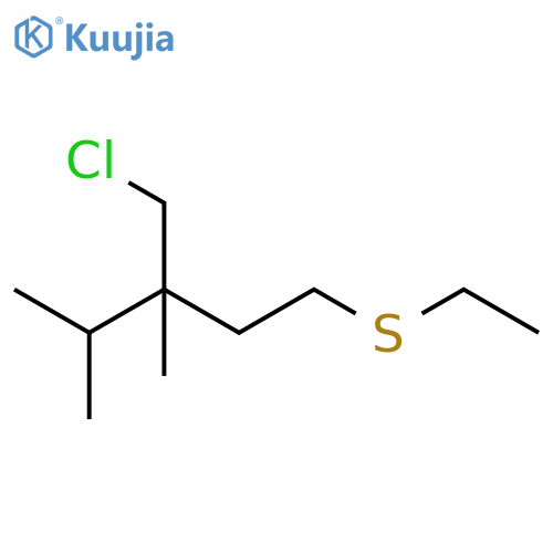 Pentane, 3-(chloromethyl)-1-(ethylthio)-3,4-dimethyl- structure