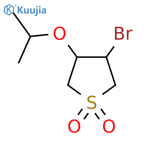 3-Bromo-4-(propan-2-yloxy)-1lambda6-thiolane-1,1-dione structure