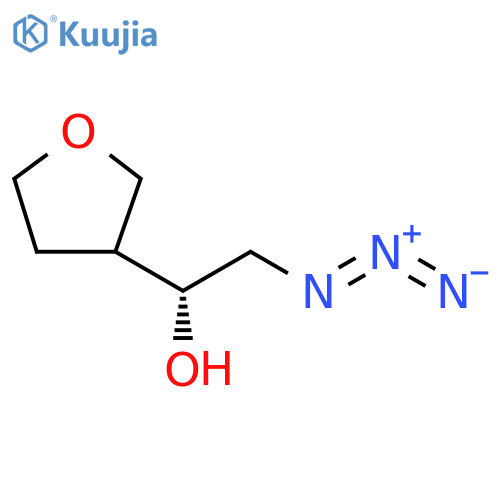 (1R)-2-azido-1-(oxolan-3-yl)ethan-1-ol structure