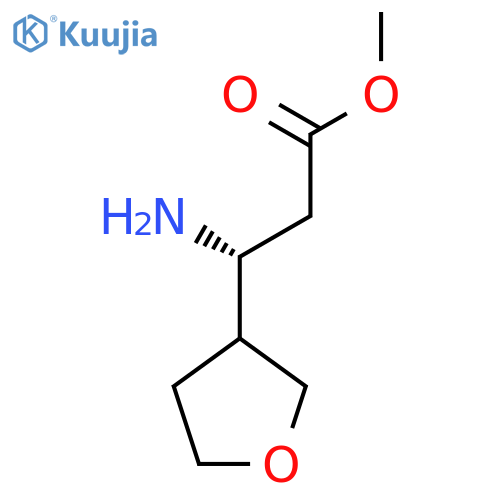 methyl (3R)-3-amino-3-(oxolan-3-yl)propanoate structure