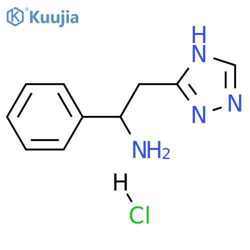 1-phenyl-2-(4H-1,2,4-triazol-3-yl)ethan-1-amine hydrochloride structure