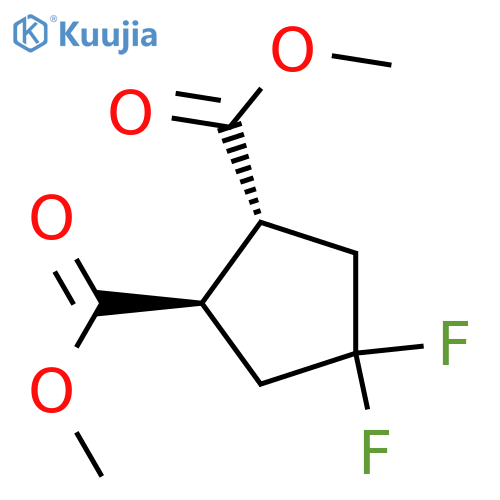 1,2-dimethyl trans-4,4-difluorocyclopentane-1,2-dicarboxylate structure
