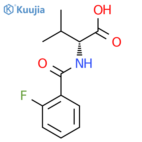 rel-(2R)-2-(2-fluorophenyl)formamido-3-methylbutanoic acid structure