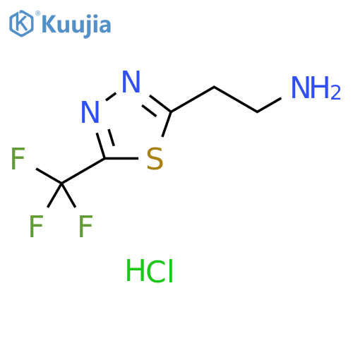 {2-[5-(trifluoromethyl)-1,3,4-thiadiazol-2-yl]ethyl}amine hydrochloride structure