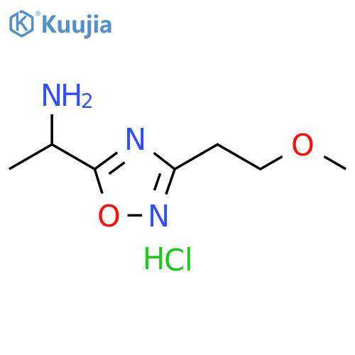 {1-[3-(2-methoxyethyl)-1,2,4-oxadiazol-5-yl]ethyl}amine hydrochloride structure