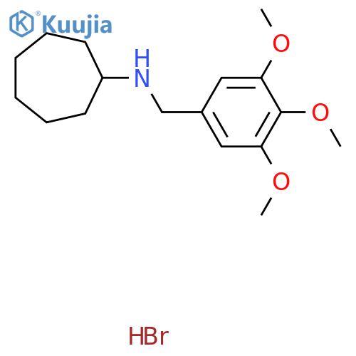 N-(3,4,5-trimethoxybenzyl)cycloheptanamine hydrobromide structure