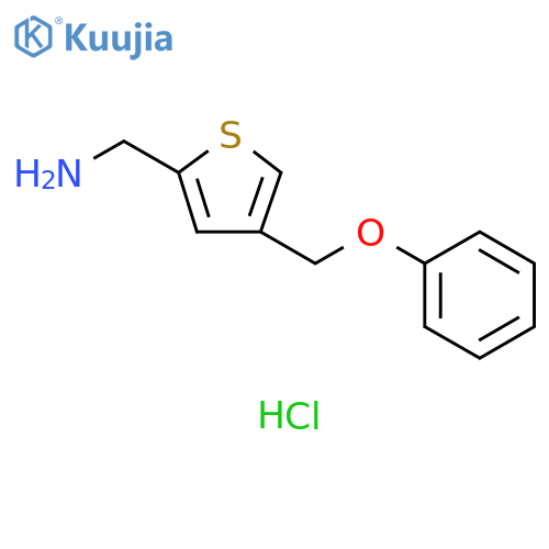 {[4-(phenoxymethyl)-2-thienyl]methyl}amine hydrochloride structure