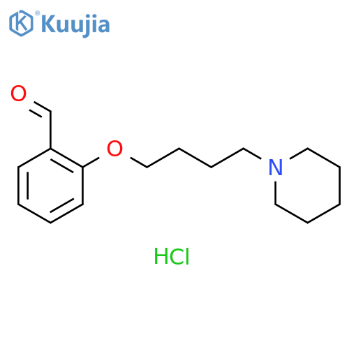 2-[4-(1-piperidinyl)butoxy]benzaldehyde hydrochloride structure