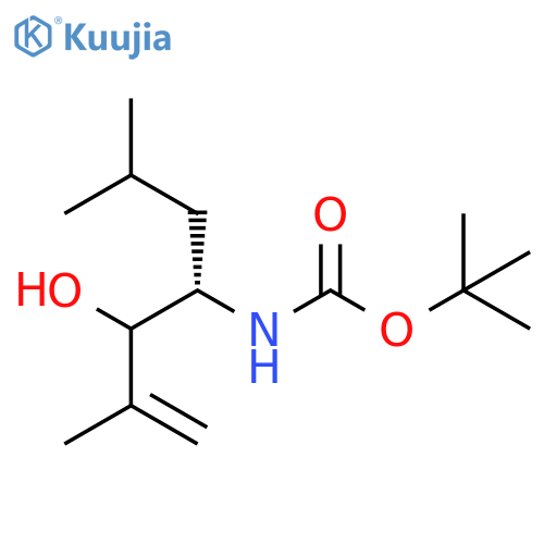 N-(1S)-2-Hydroxy-3-methyl-1-(2-methylpropyl)-3-buten-1-yl-carbamic Acid 1,1-Dimethylethyl Ester structure