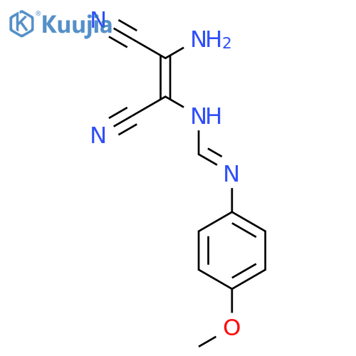 Methanimidamide,N-[(1Z)-2-amino-1,2-dicyanoethenyl]-N'-(4-methoxyphenyl)- structure