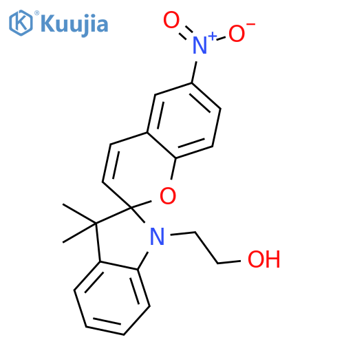 1-(2-Hydroxyethyl)-3,3-dimethylindolino-6’-nitrobenzopyrylospiran structure