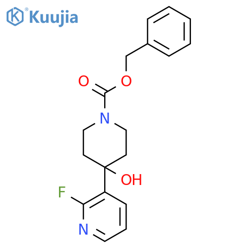 2-Fluoro-4-hydroxy-3,4,5,6-tetrahydro-2h[3,4]bipyridinyl-1-carboxylic acid benzyl ester structure