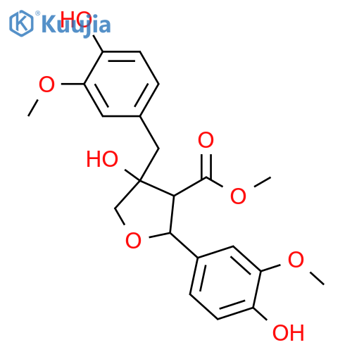 7,9'-Epoxy-8,8'-lignan-3,3',4,4',8',9-hexol; (7R*,8R*,8'S*)-form, 9-Carboxylic acid, 3,3'-di-Me ether, Me ester structure