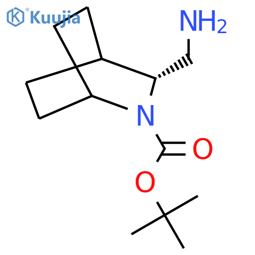 tert-butyl (3R)-3-(aminomethyl)-2-azabicyclo[2.2.2]octane-2-carboxylate structure