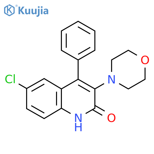6-chloro-3-(morpholin-4-yl)-4-phenyl-1,2-dihydroquinolin-2-one structure
