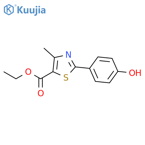 Ethyl 2-(4-hydroxyphenyl)-4-methylthiazole-5-carboxylate structure