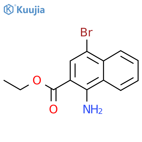2-Naphthalenecarboxylic acid, 1-amino-4-bromo-, ethyl ester structure