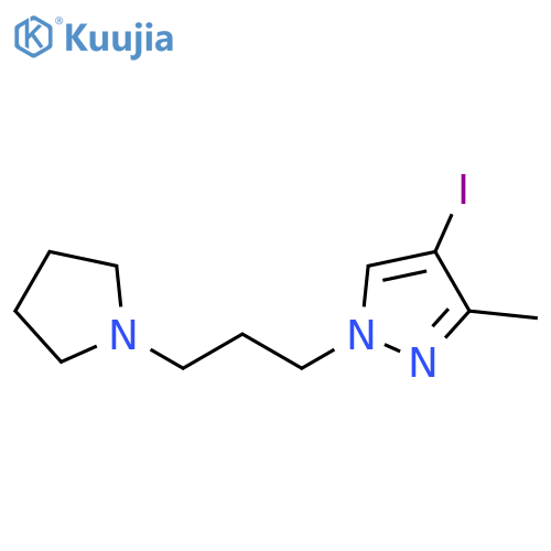 4-iodo-3-methyl-1-(3-pyrrolidin-1-ylpropyl)pyrazole structure