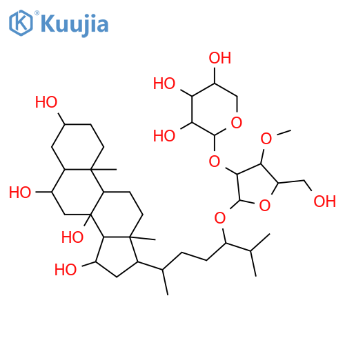 Cholestane-3,6,8,15-tetrol,24-[(3-O-methyl-2-O-b-D-xylopyranosyl-a-L-arabinofuranosyl)oxy]-, (3b,5a,6a,15a,24S)- (9CI) structure