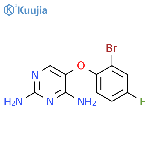 5-(2-bromo-4-fluorophenoxy)pyrimidine-2,4-diamine structure