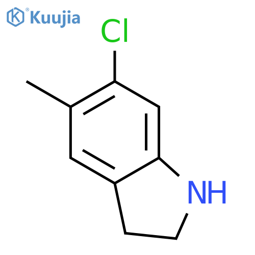 1H-Indole,6-chloro-2,3-dihydro-5-methyl- structure
