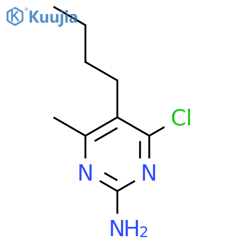 5-Butyl-4-chloro-6-methylpyrimidin-2-amine structure