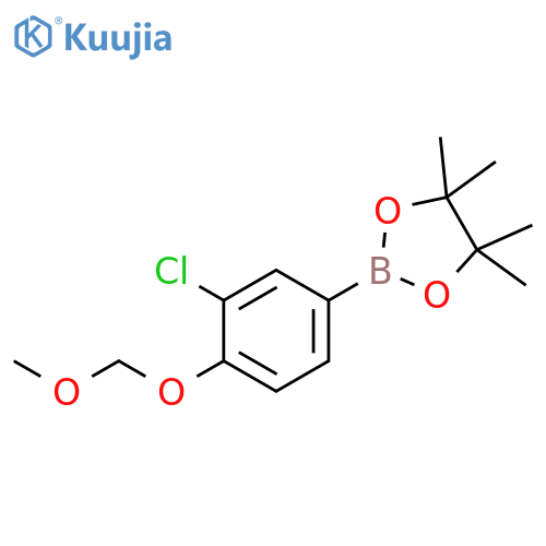 2-3-chloro-4-(methoxymethoxy)phenyl-4,4,5,5-tetramethyl-1,3,2-dioxaborolane structure