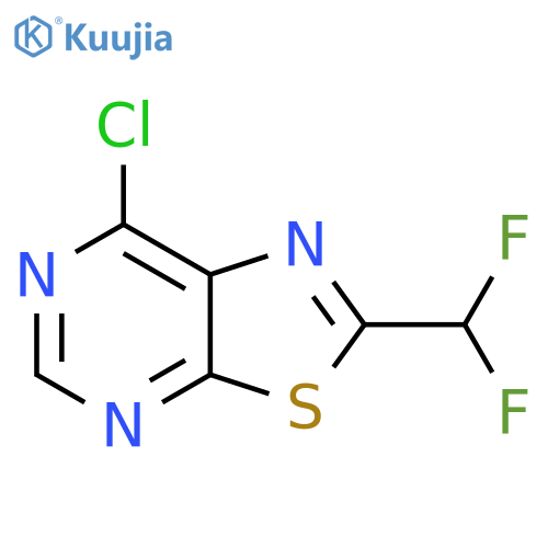 7-chloro-2-(difluoromethyl)-1,3thiazolo5,4-dpyrimidine structure