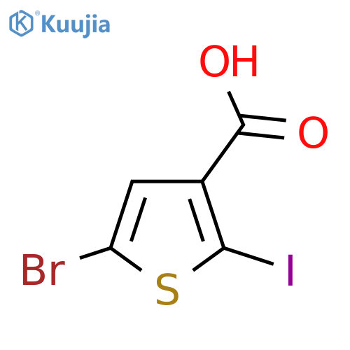 5-Bromo-2-iodothiophene-3-carboxylic acid structure