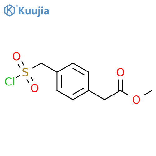 methyl 2-{4-(chlorosulfonyl)methylphenyl}acetate structure