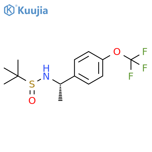 2-Propanesulfinamide, 2-methyl-N-[(1S)-1-[4-(trifluoromethoxy)phenyl]ethyl]-, [S(R)]- structure