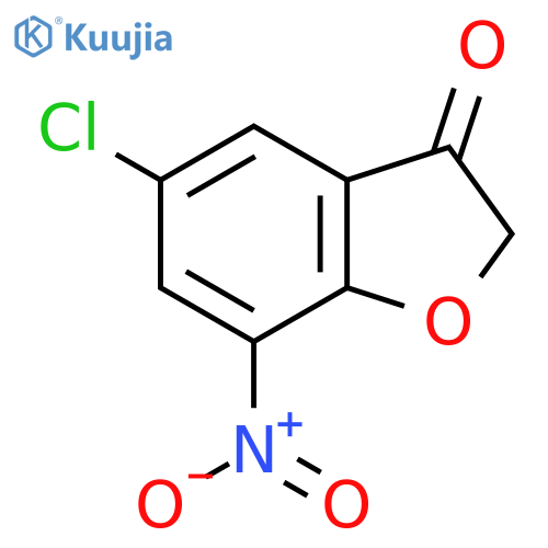 5-chloro-7-nitro-2,3-dihydro-1-benzofuran-3-one structure