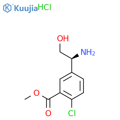 Methyl 5-[(1S)-1-amino-2-hydroxyethyl]-2-chlorobenzoate hydrochloride structure