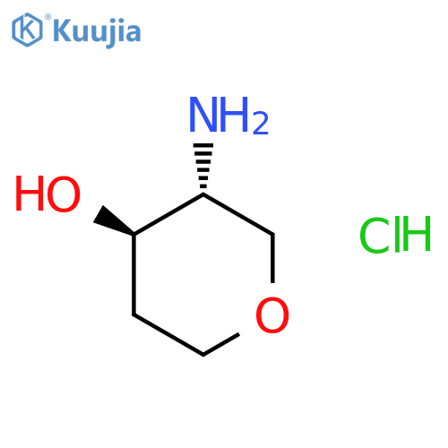trans-3-aminotetrahydropyran-4-ol;hydrochloride structure