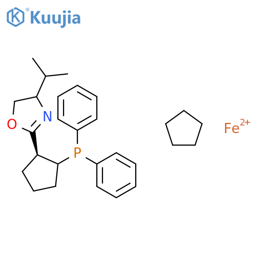(S,S)-2-(4-Isopropyl-2-oxazolinyl)ferrocenyldiphenylphosphine structure