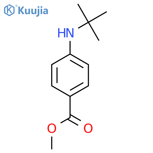 Benzoic acid, 4-(tert.-butyl)amino-, methyl ester structure