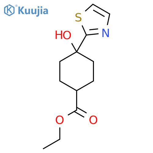Ethyl 4-hydroxy-4-(thiazol-2-YL)cyclohexanecarboxylate structure