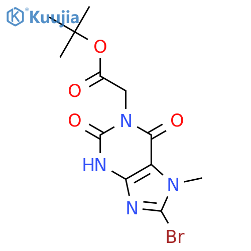 tert-Butyl 2-(8-bromo-7-methyl-2,6-dioxo-2,3,6,7-tetrahydro-1H-purin-1-yl)acetate structure