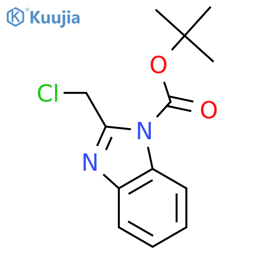 tert-butyl 2-(chloromethyl)-1H-1,3-benzodiazole-1-carboxylate structure