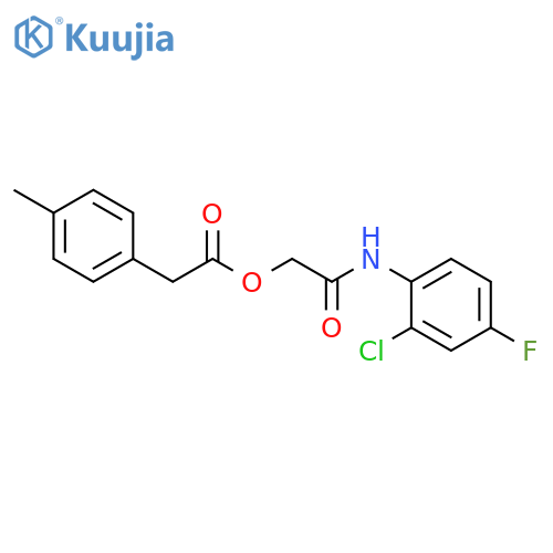 [(2-chloro-4-fluorophenyl)carbamoyl]methyl 2-(4-methylphenyl)acetate structure