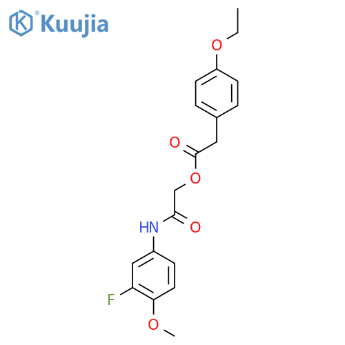 [(3-Fluoro-4-methoxyphenyl)carbamoyl]methyl 2-(4-ethoxyphenyl)acetate structure