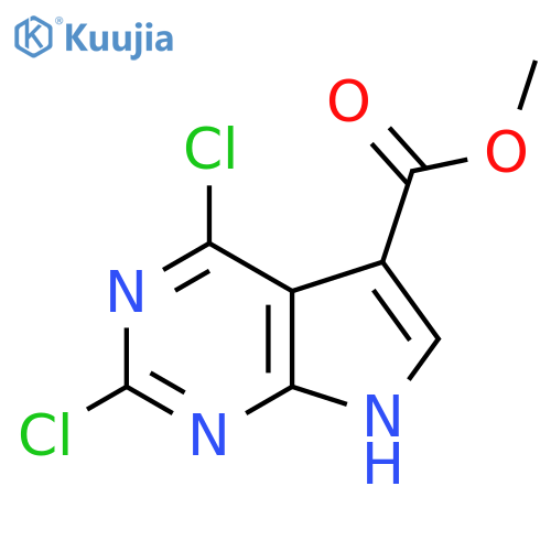 Methyl 2,4-dichloro-7H-pyrrolo[2,3-d]pyrimidine-5-carboxylate structure