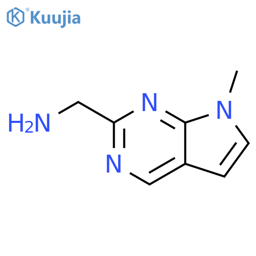 {7-methyl-7H-pyrrolo[2,3-d]pyrimidin-2-yl}methanamine structure